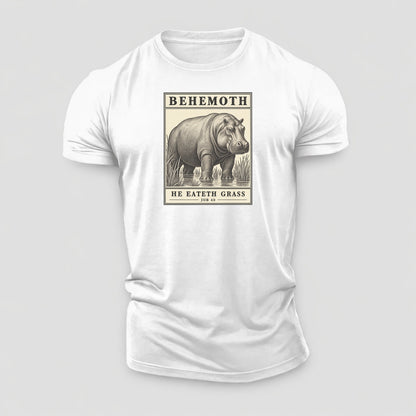 Behemoth Specimen Plate Creature Canticle Cotton T-Shirt – White