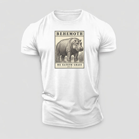 Behemoth Specimen Plate Creature Canticle Cotton T-Shirt – White