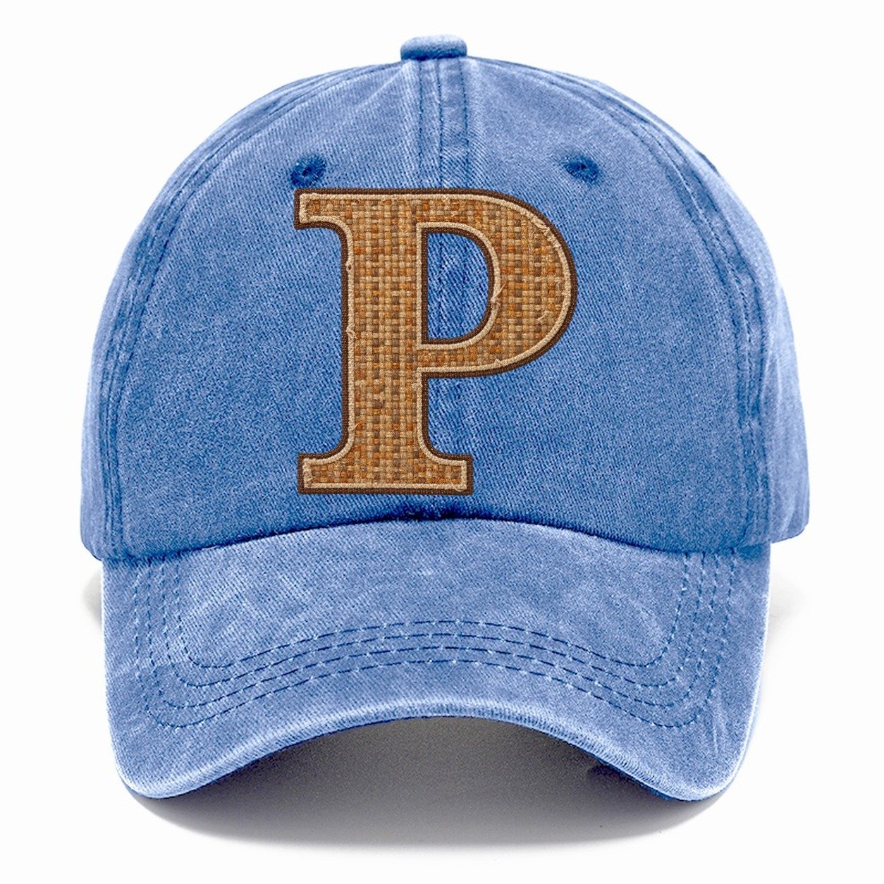 Woven Tweed P Monogram Classic Cap – Summer Sky