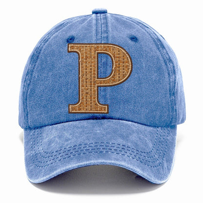 Woven Tweed P Monogram Classic Cap – Summer Sky
