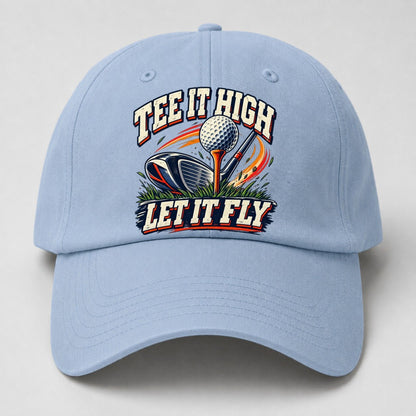 Tee It High Let It Fly Golf Life Baseball Cap – Light Blue