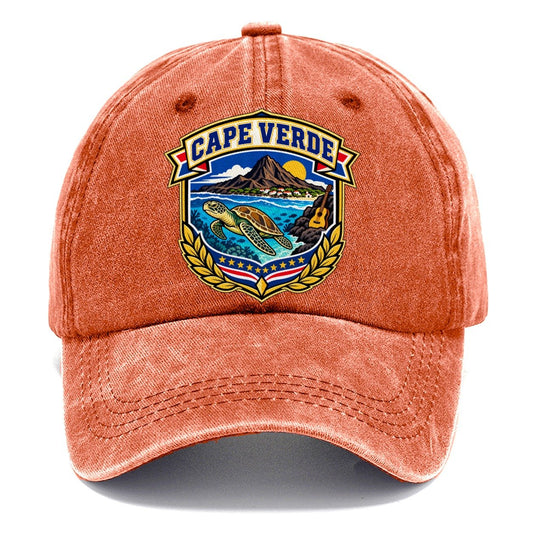 Cape Verde Retro Badge Country Logos Classic Cap – Terracotta Clay