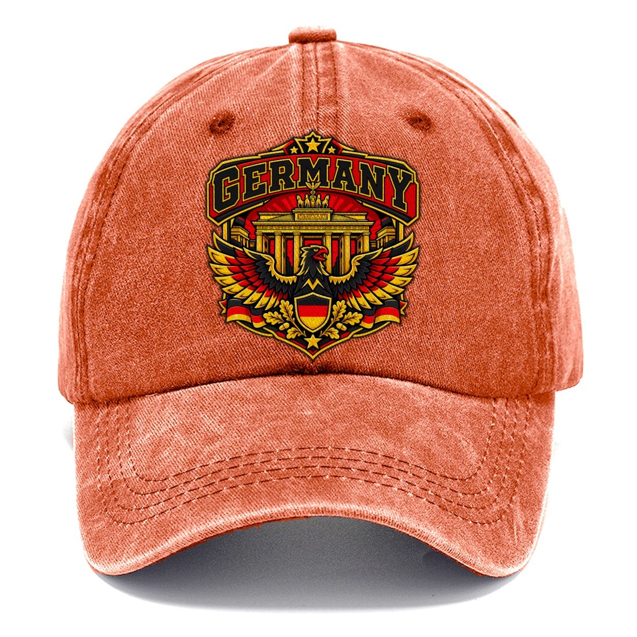 Germany Retro Badge Country Logos Classic Cap – Terracotta Clay