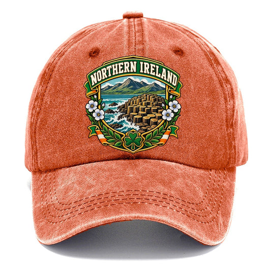 Northern Ireland Retro Badge Country Logos Classic Cap – Terracotta Clay