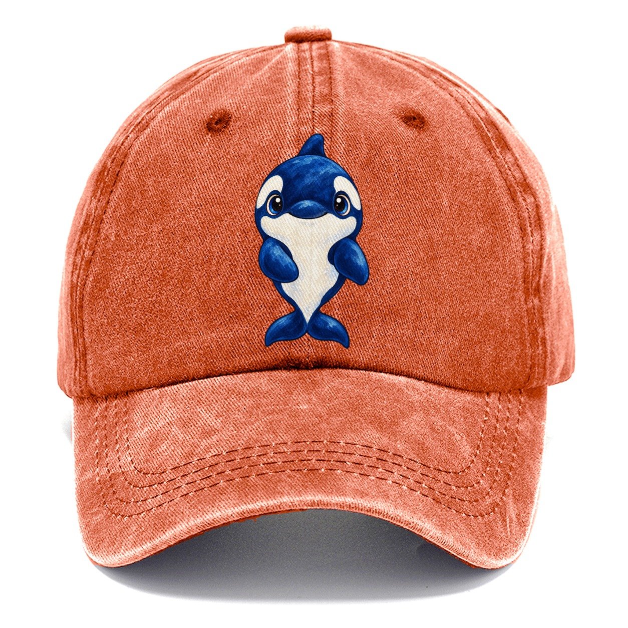 Orca Front Splash Sea Sprite Classic Cap – Terracotta Clay