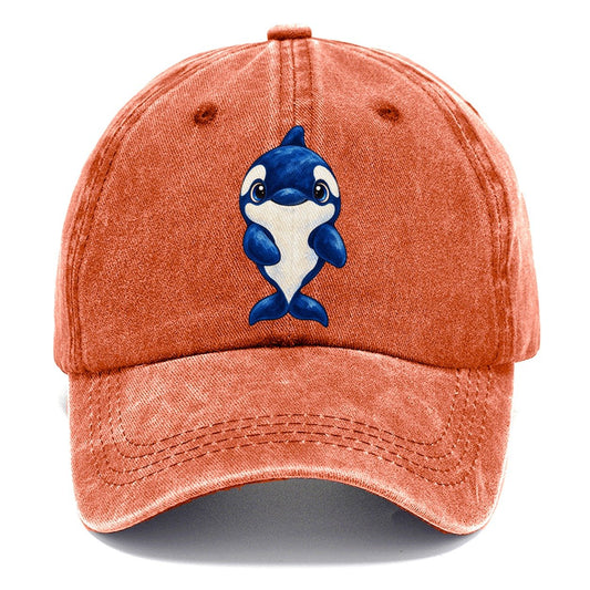 Orca Front Splash Sea Sprite Classic Cap – Terracotta Clay