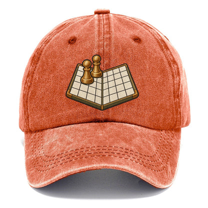 Open Folded Board With Two Pawns Board Games Classic Cap – Terracotta Clay