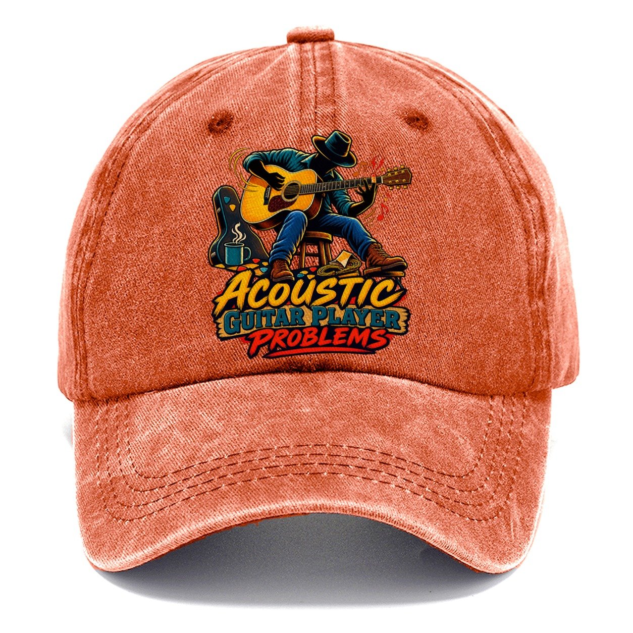 Acoustic Guitar Player Problems Music Instruments Classic Cap – Terracotta Clay