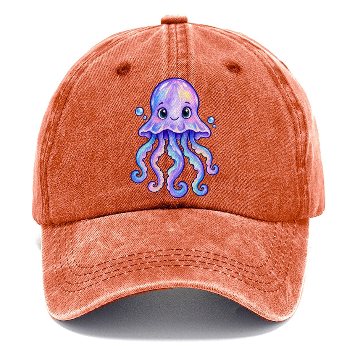 Jellyfish Front Glow Sea Sprite Classic Cap – Terracotta Clay