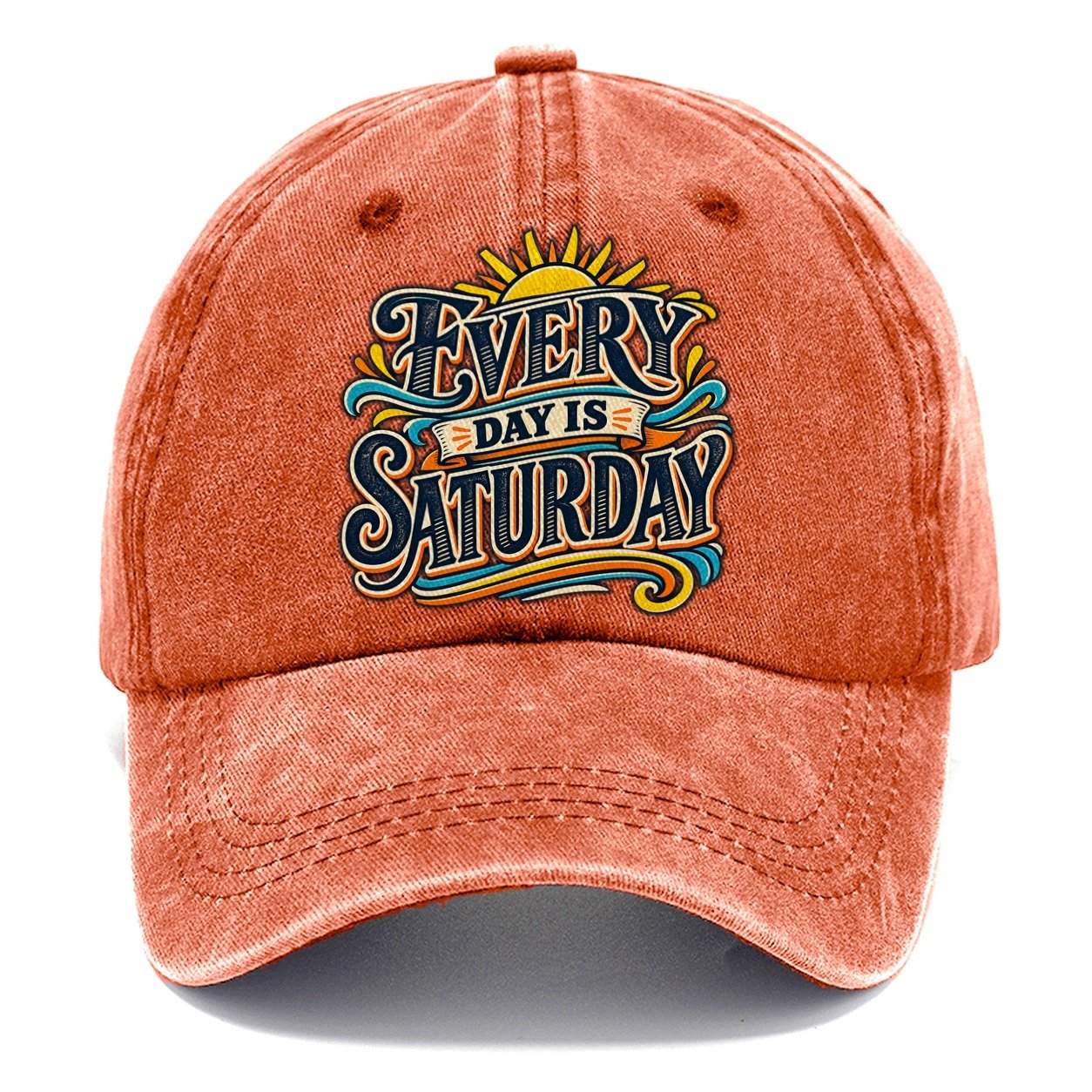 Every Day Is Saturday Retired Living Classic Cap – Terracotta Clay