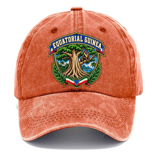 Equatorial Guinea Retro Badge Country Logos Classic Cap – Terracotta Clay