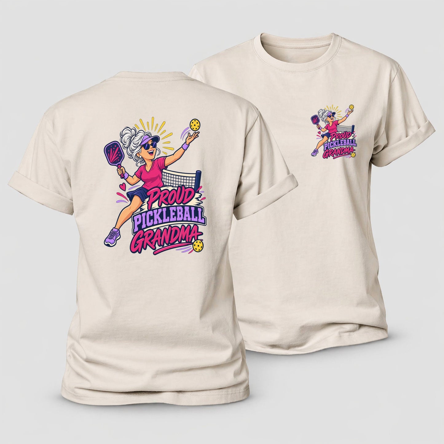 Proud Pickleball Grandma Pickleball Life Women's Cotton T-Shirt – Sand