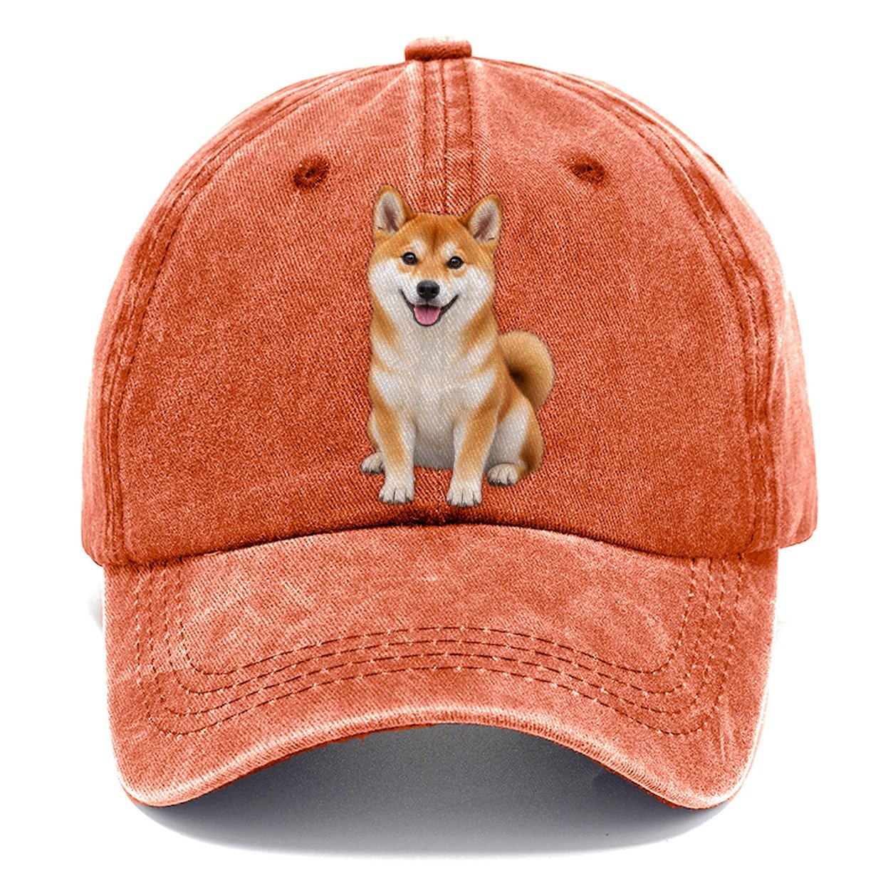 Shiba Inu Sitting Top Breeds Classic Cap – Terracotta Clay