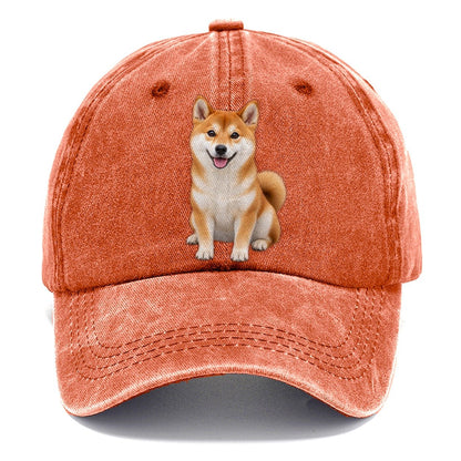 Shiba Inu Sitting Top Breeds Classic Cap – Terracotta Clay