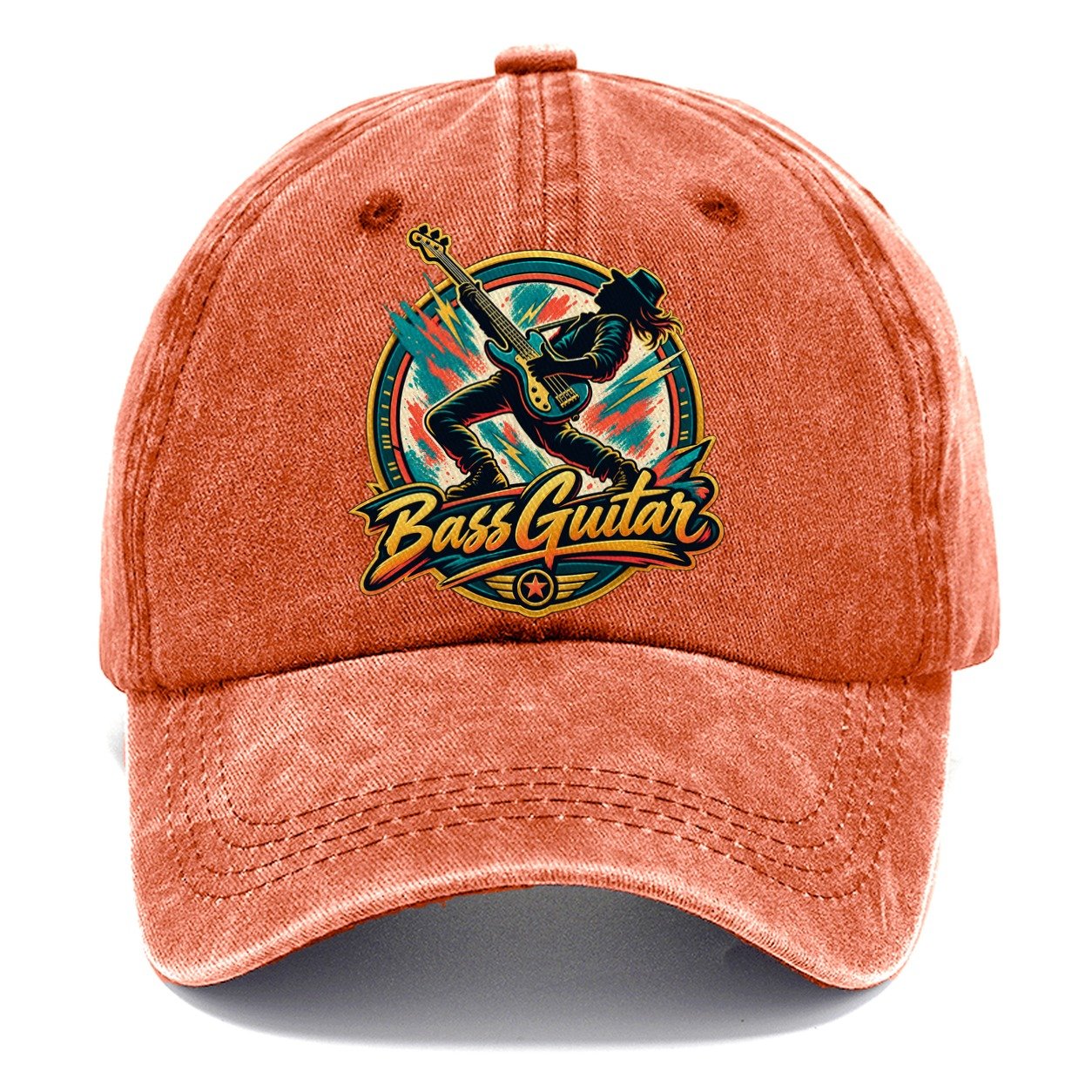 Bass Guitar Crest Music Instruments Classic Cap – Terracotta Clay