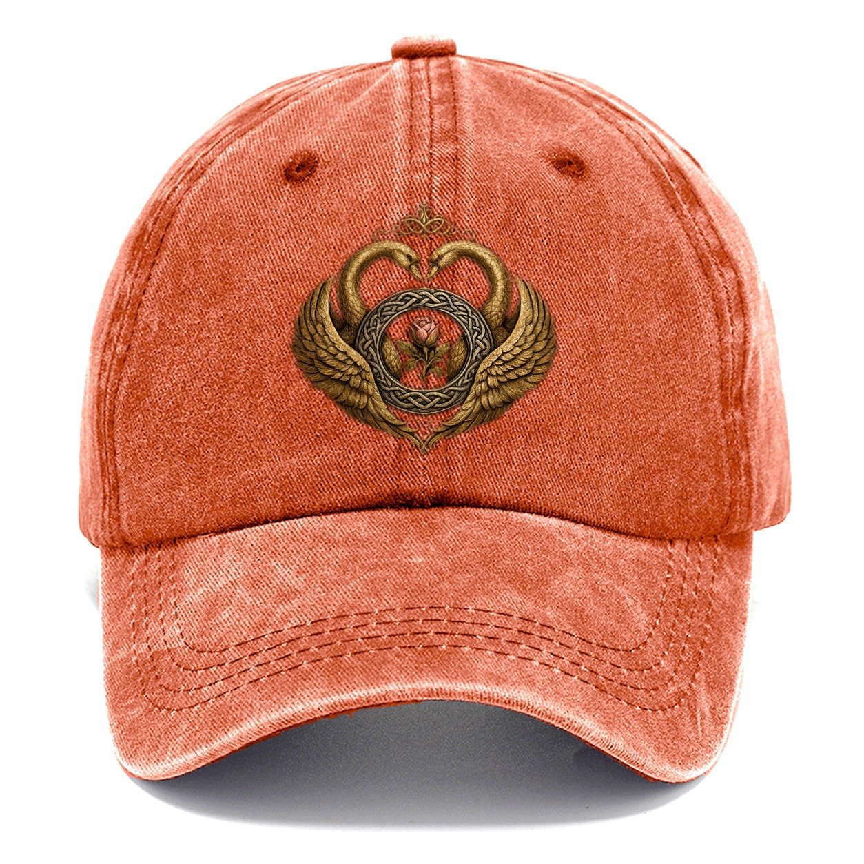 Claddagh Symbol Washed Classic Cap – Terracotta Clay
