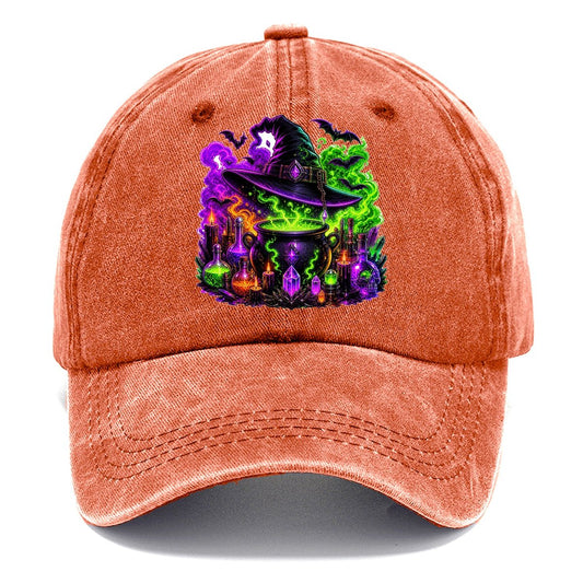 Neon Witch Cauldron Crystal Classic Cap – Terracotta Clay