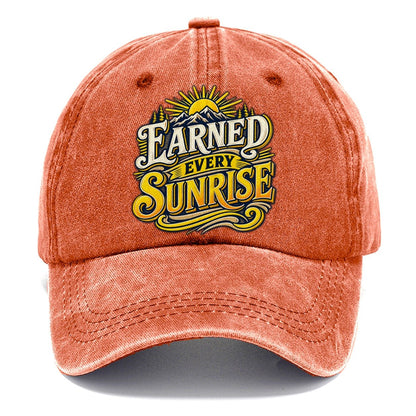 Earned Every Sunrise Retired Living Classic Cap – Terracotta Clay