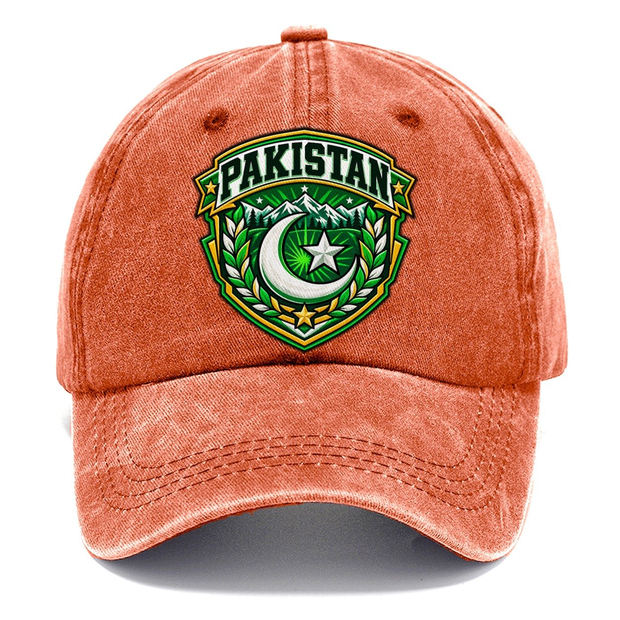 Pakistan Retro Badge Country Logos Classic Cap – Terracotta Clay