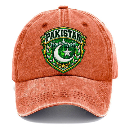 Pakistan Retro Badge Country Logos Classic Cap – Terracotta Clay