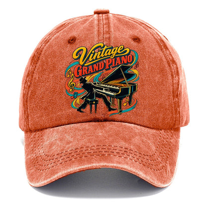Vintage Grand Piano Music Instruments Classic Cap – Terracotta Clay