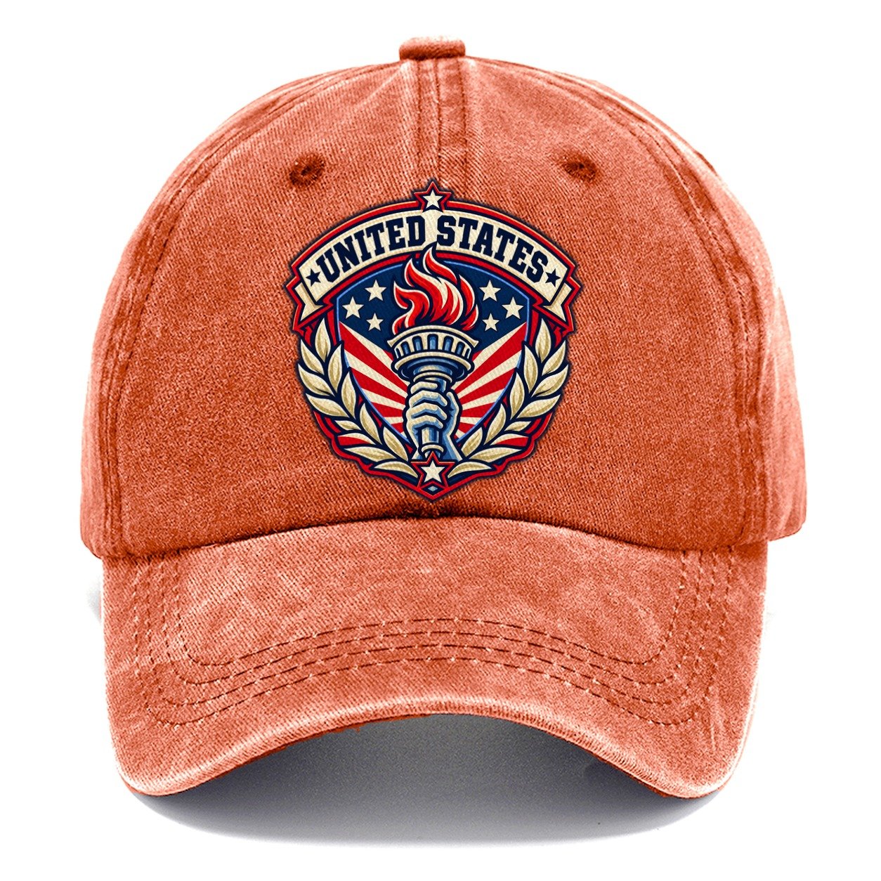 United States Retro Badge Country Logos Classic Cap – Terracotta Clay