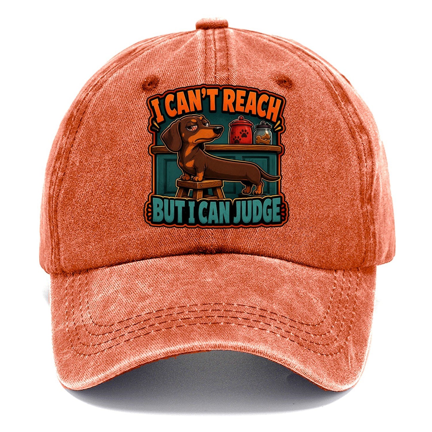 I Can't Reach But I Can Judge Dachshund Classic Cap – Terracotta Clay