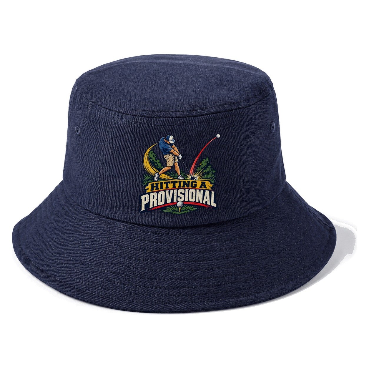 Hitting A Provisional Golf Life Bucket Hat – Twilight Navy