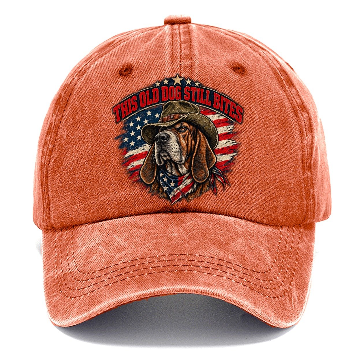 This Old Dog Still Bites Old Man Strong Classic Cap – Terracotta Clay
