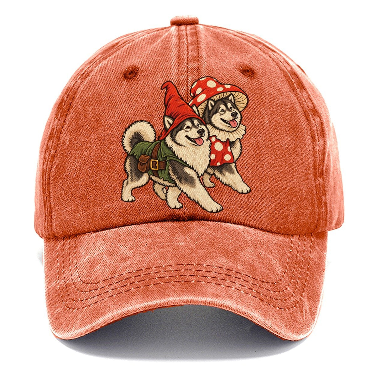2 Alaskan Malamutes In Halloween Costumes Hdp 49 Parade Lineup Halloween Dog Parade Classic Cap – Terracotta Clay