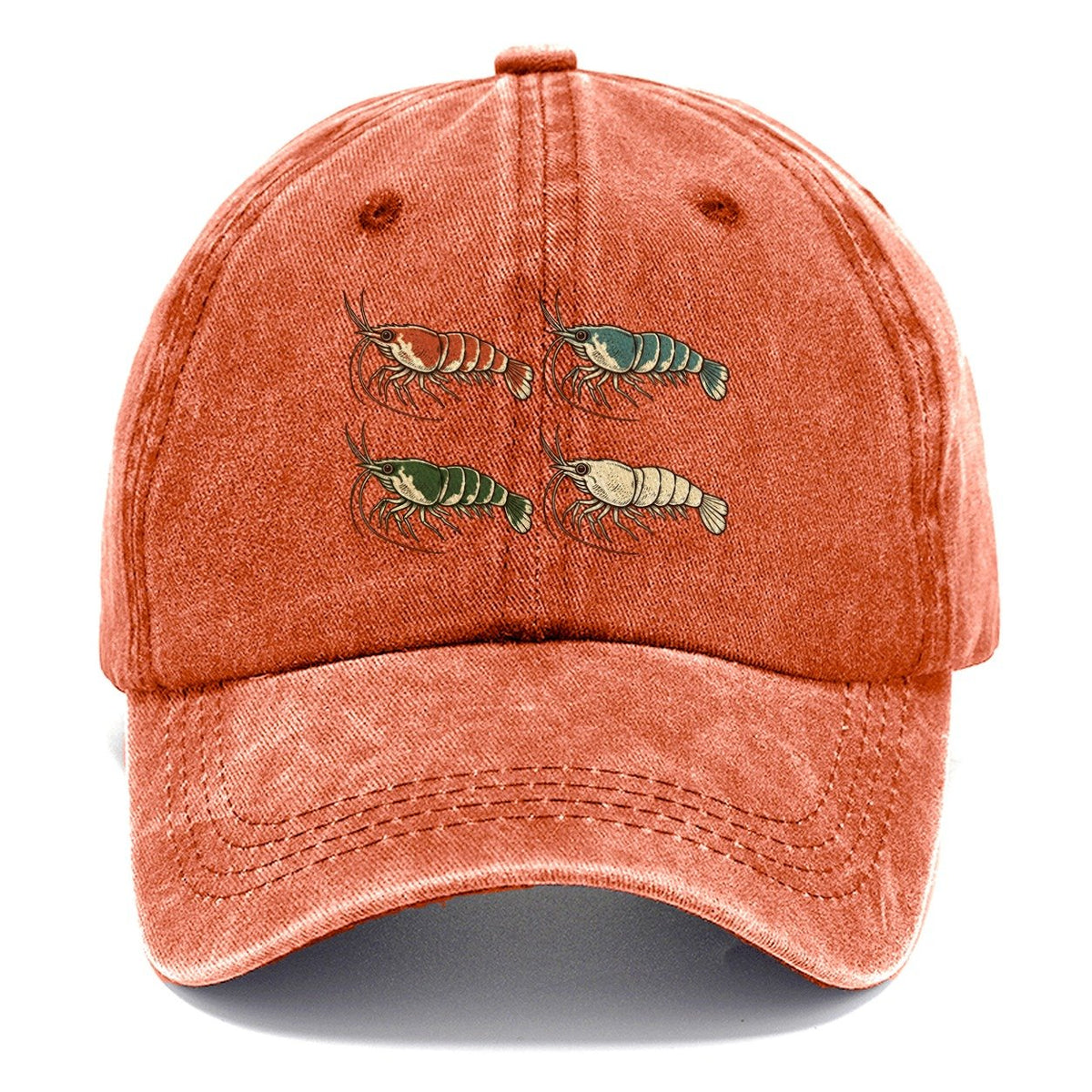 Shrimp Colour Study Aquarium Keeping Classic Cap – Terracotta Clay