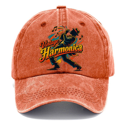 Vintage Harmonica Music Instruments Classic Cap – Terracotta Clay