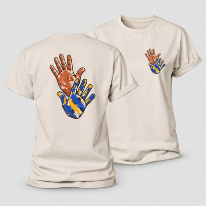 Clay And Color Hands Clay Color Makers Women's Cotton T-Shirt – Sand