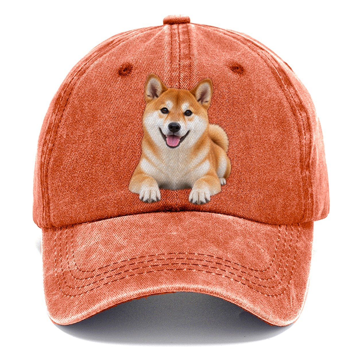 Shiba Inu Lying Down Top Breeds Classic Cap – Terracotta Clay