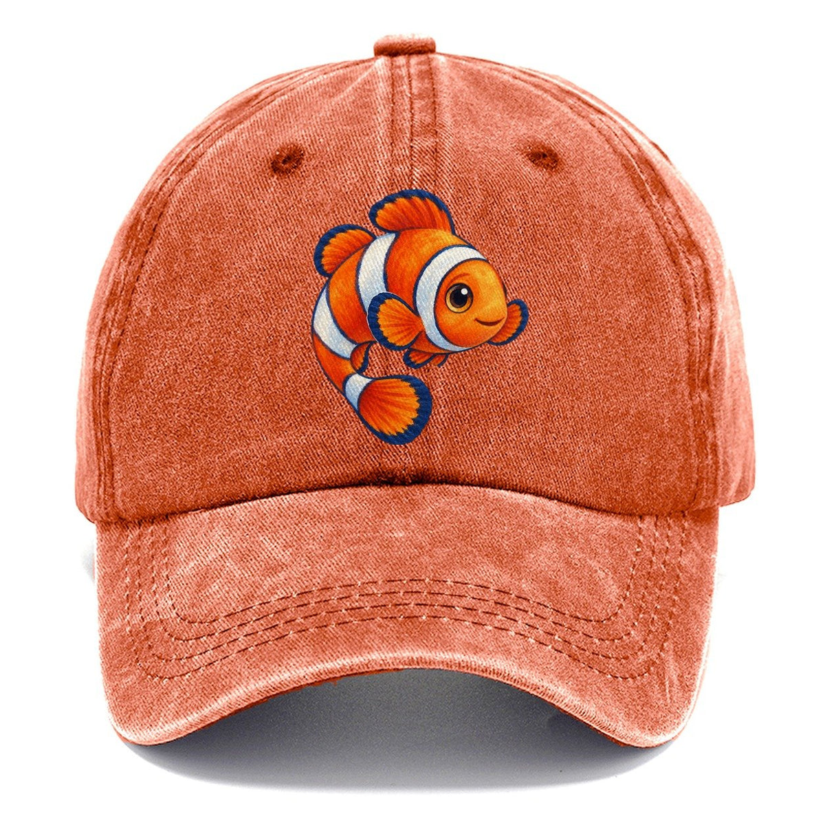 Clownfish Crescent Swim Sea Sprite Classic Cap – Terracotta Clay