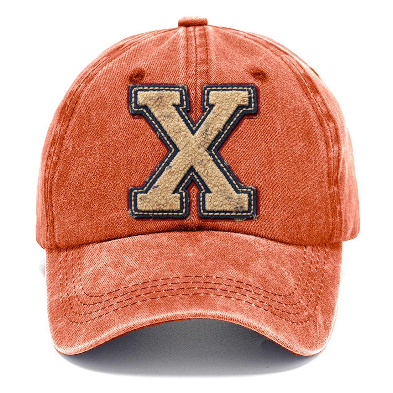 Varsity Chenille X Monogram Classic Cap – Terracotta Clay