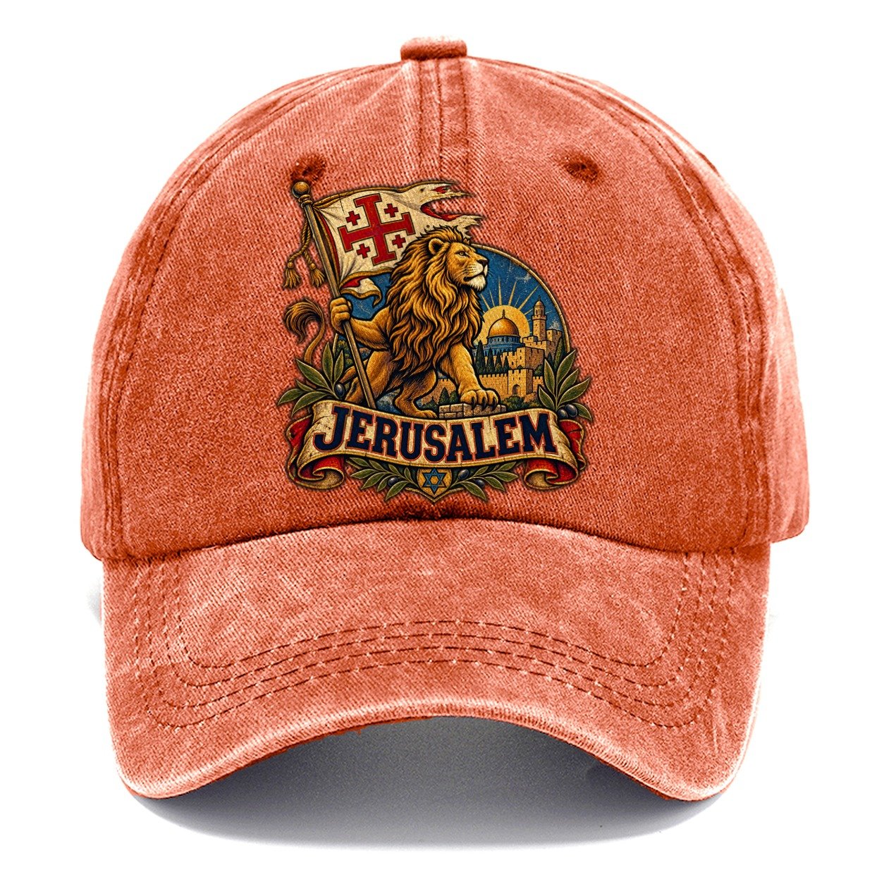 Lion With Jerusalem Banner Jerusalem Classic Cap – Terracotta Clay