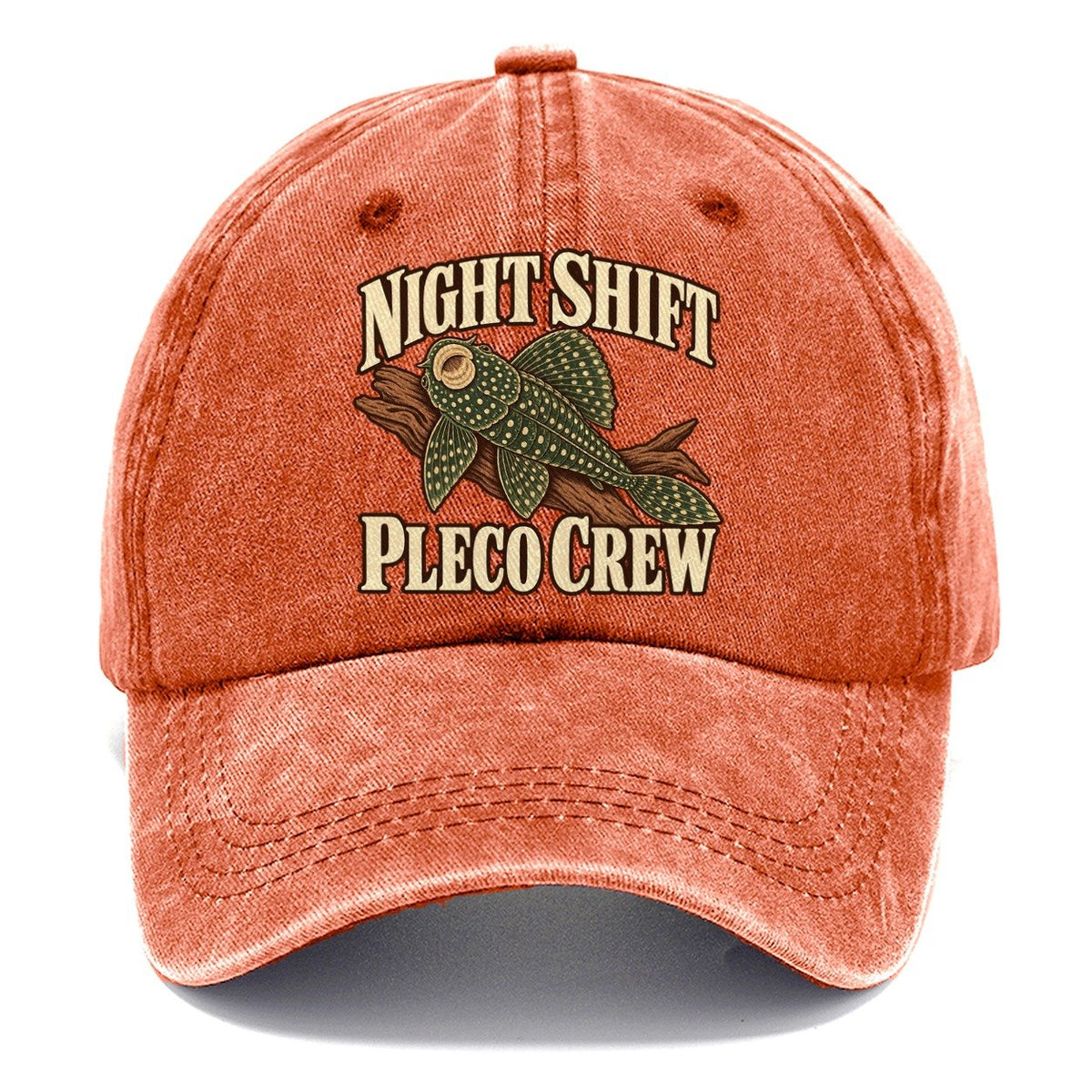 Night Shift Pleco Crew Aquarium Keeping Classic Cap – Terracotta Clay