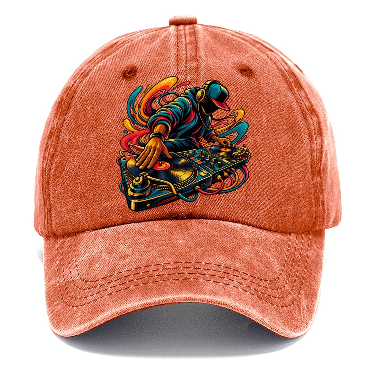 Turntables Icon Music Instruments Classic Cap – Terracotta Clay