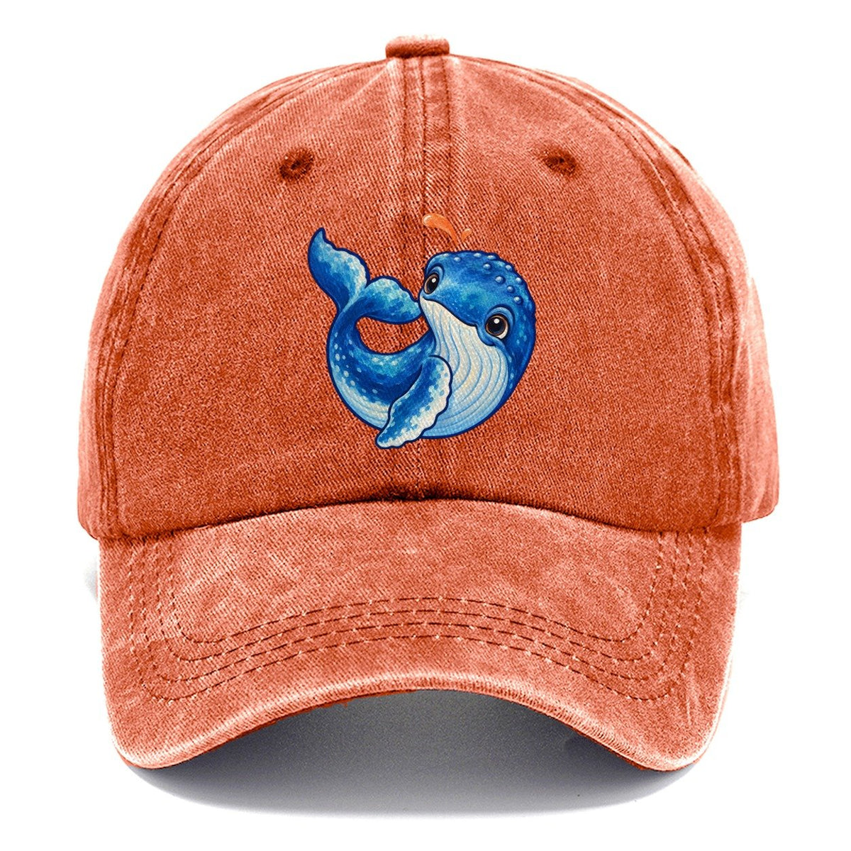 Humpback Whale Tail Curl Sea Sprite Classic Cap – Terracotta Clay