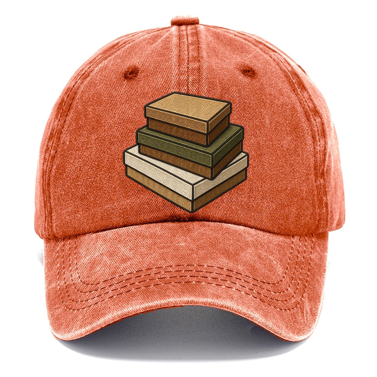 Stack Of Three Blank Lid Game Boxes Board Games Classic Cap – Terracotta Clay