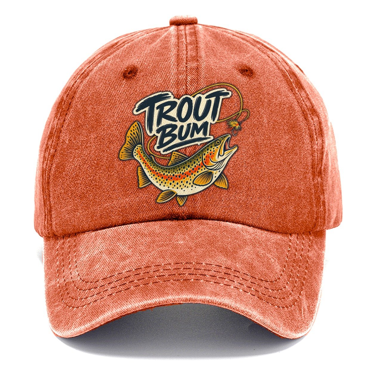 Trout Bum Fishing Elegant Classic Cap – Terracotta Clay