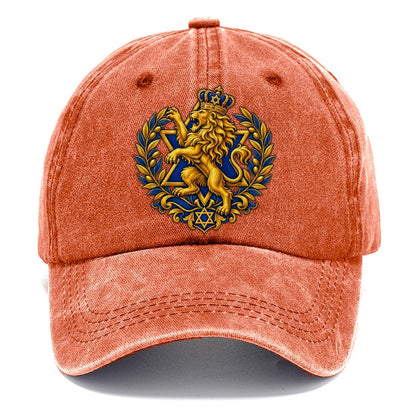 Lion Of Judah Heraldic Judaism Heritage Classic Cap – Terracotta Clay
