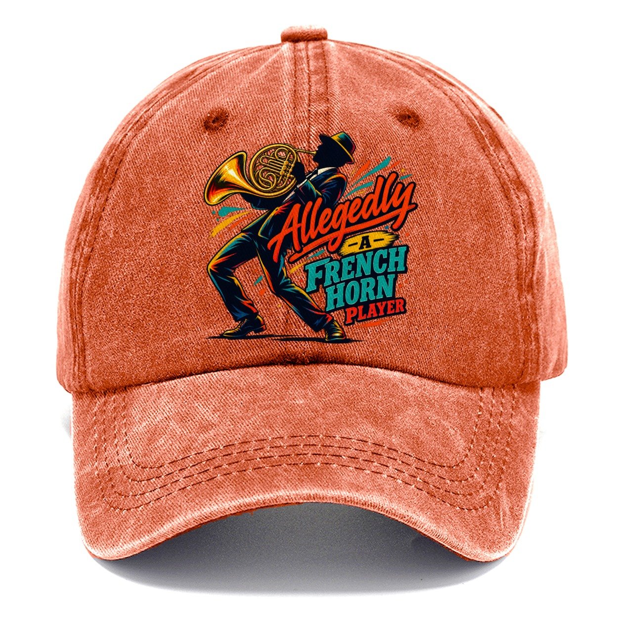 Allegedly A French Horn Player Music Instruments Classic Cap – Terracotta Clay