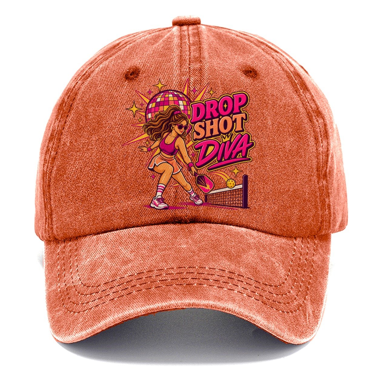Drop Shot Diva Pickleball Life Classic Cap – Terracotta Clay