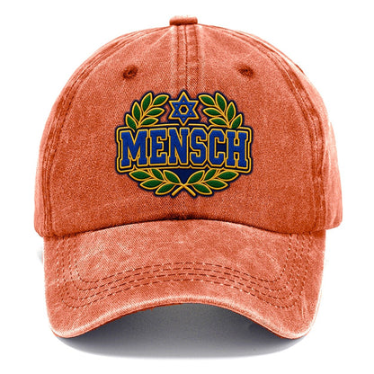 Mensch Badge Judaism Heritage Classic Cap – Terracotta Clay