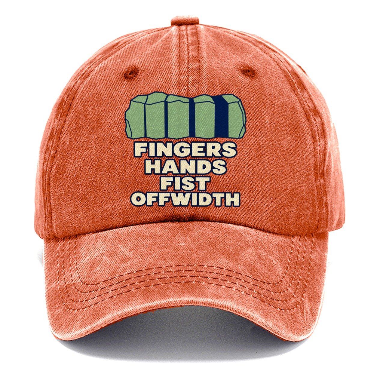 Crack Size Taxonomy Rock Climbing Classic Cap – Terracotta Clay