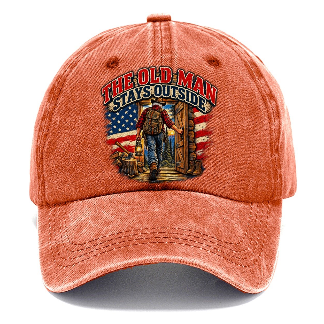 The Old Man Stays Outside Old Man Strong Classic Cap – Terracotta Clay
