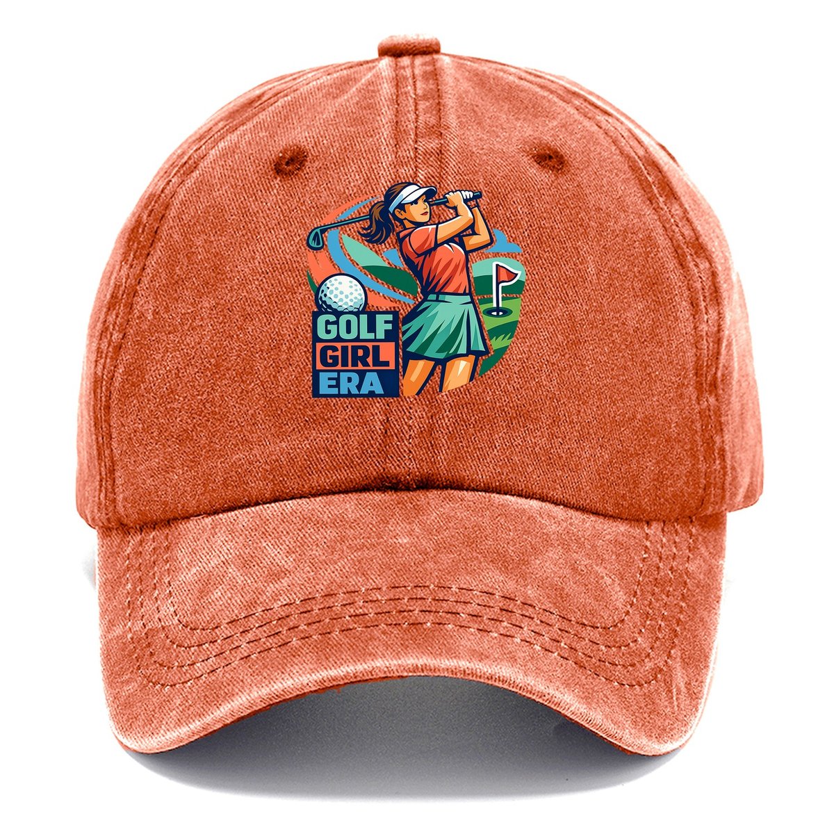 Golf Girl Era Classic Cap – Terracotta Clay