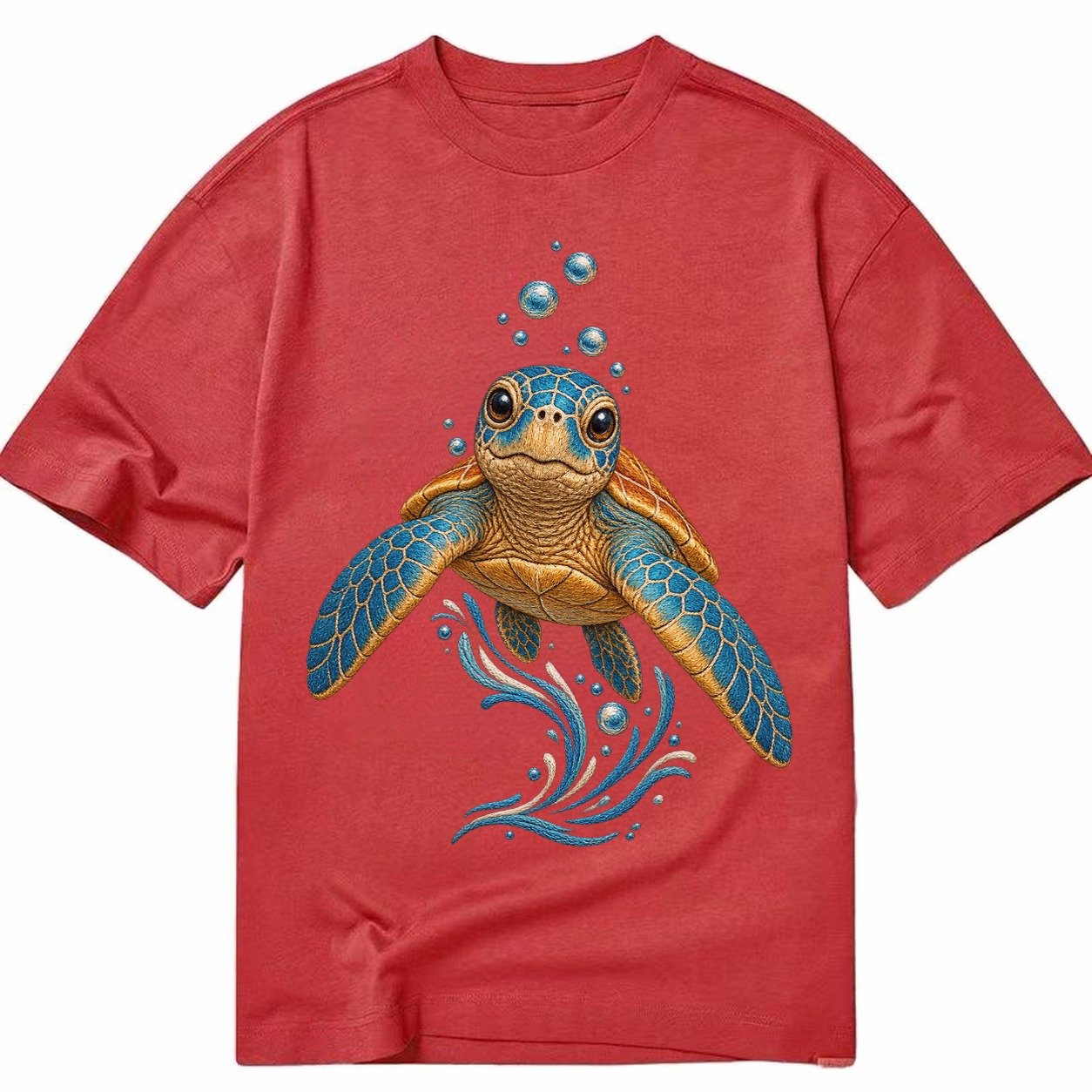 Sea Turtle Serenity Classic T-shirt – Red